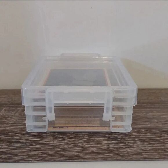 Trading Card Plastic Container with snap lids lot of 10 - Picture 3 of 7
